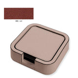 TAO COASTER HOLDER SQUARE ROUNDED WITH 6 TAO COASTERS-RUST