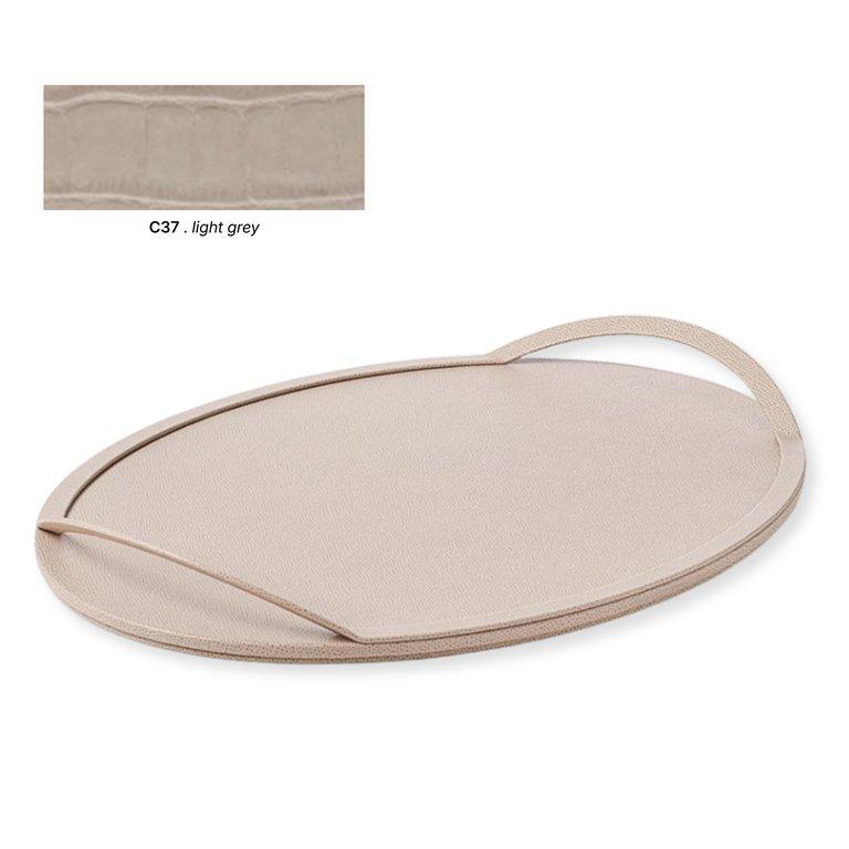 FORM TRAY OVAL LARGE-LIGHT GREY