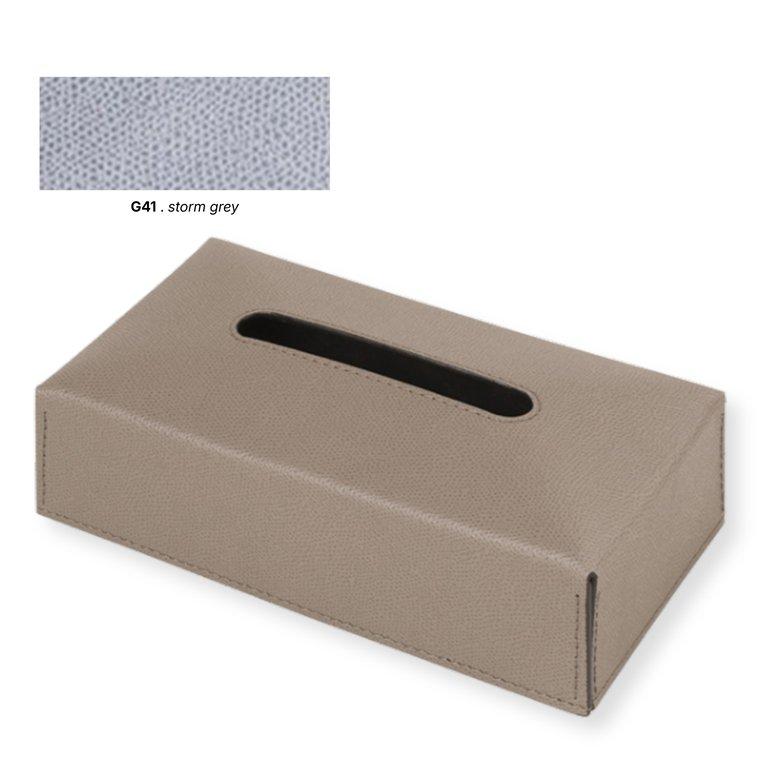 READY TISSUE HOLDER WITH BOTTOM 
LEATHER FLAPS - RECTANGULAR-STROM