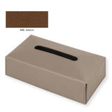 READY TISSUE HOLDER WITH BOTTOM 
LEATHER FLAPS - RECTANGULAR-TOBACCO