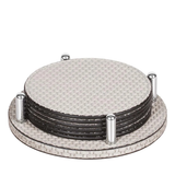 DAVID COASTERS HOLDER ROUND WITH 6 TAO COASTERS