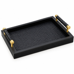 Frida Tray Black with Golden Handel
