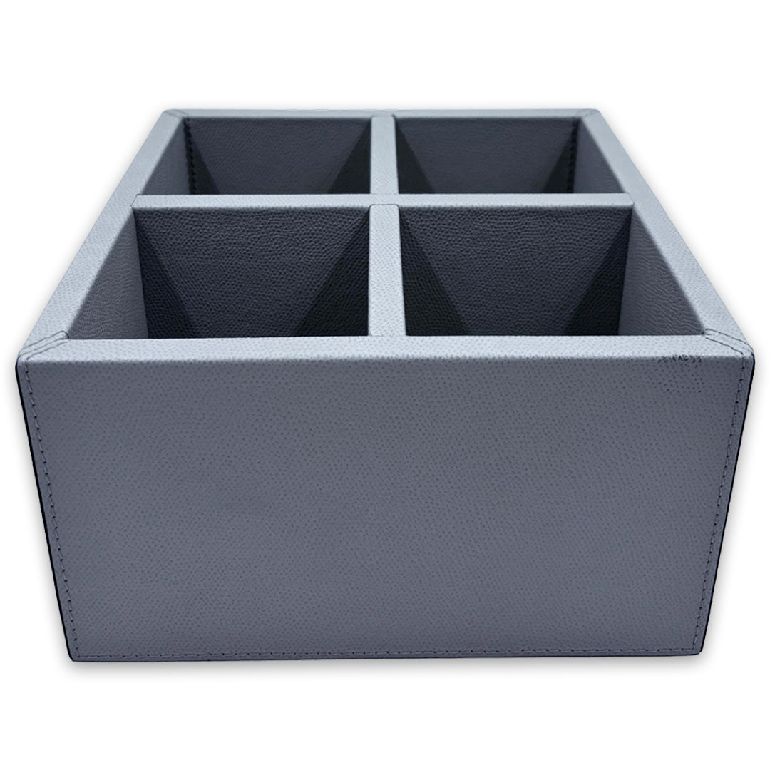 Party 4 Cutlery Holder Printed Calfskin Golf: Light Grey - GioBagnara