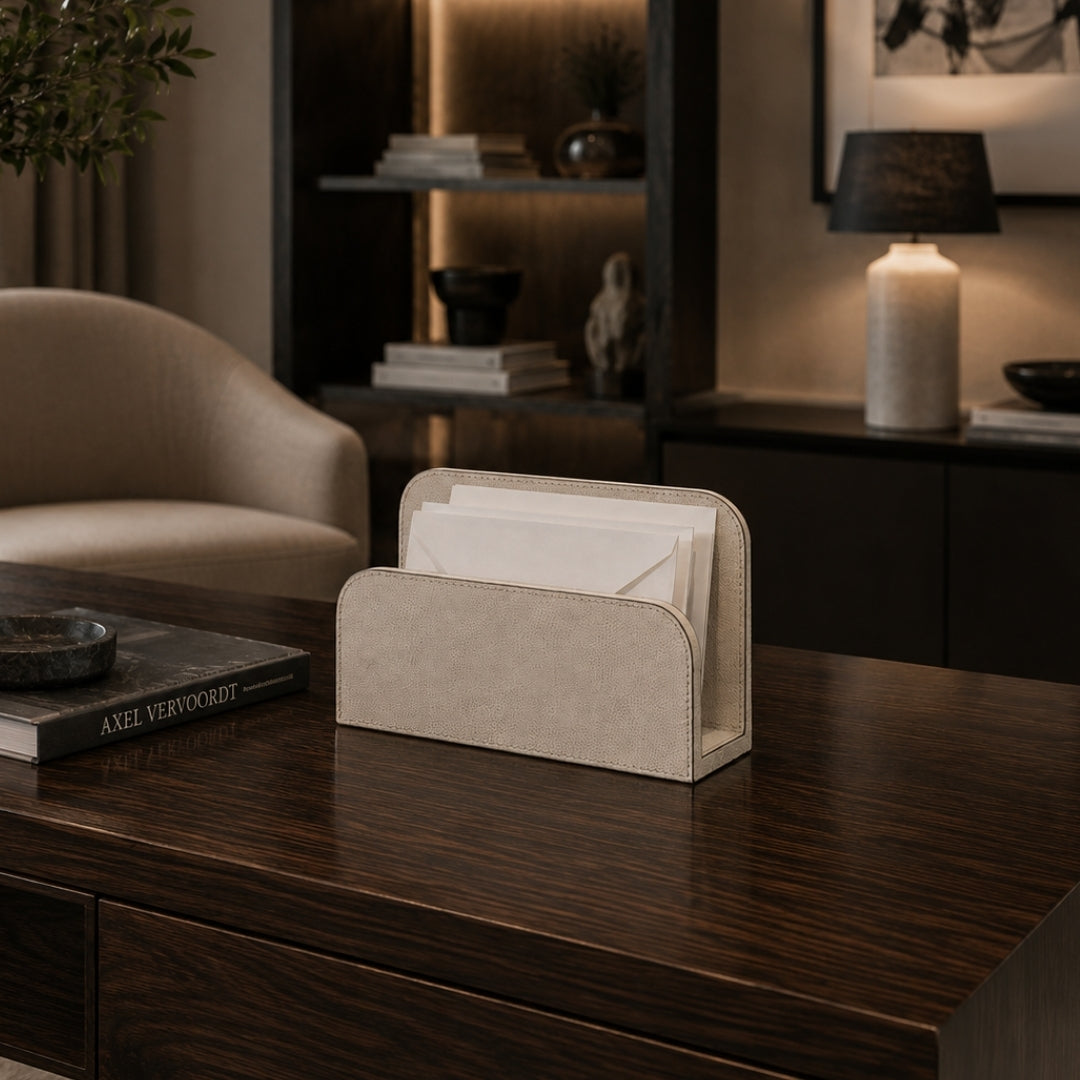 Polo Envelope Holder Printed Calfskin Golf: Stone - GioBagnara (view 2)