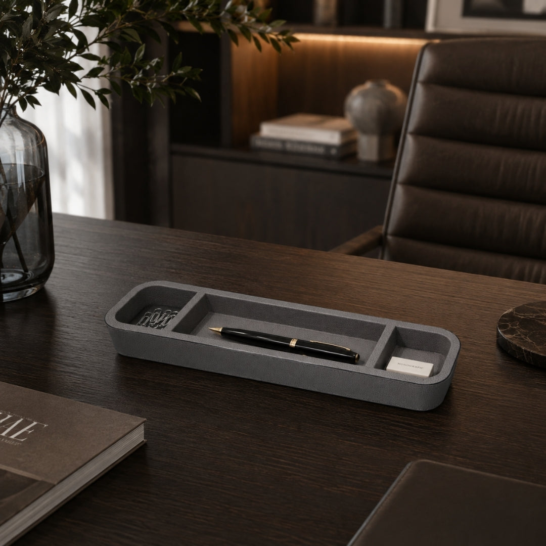 Polo Pen Holder N.3 Printed Calfskin Golf: Stone - GioBagnara (view 2)