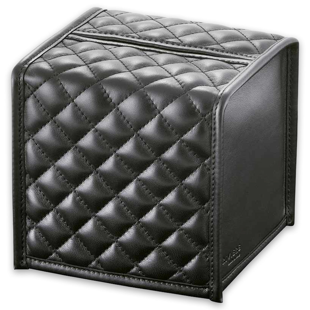 Riviere - Elba Diamonds Square Tissue Holder Riviere: Black - GioBagnara