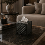 Riviere - Elba Diamonds Square Tissue Holder Riviere: Black - GioBagnara (view 2)