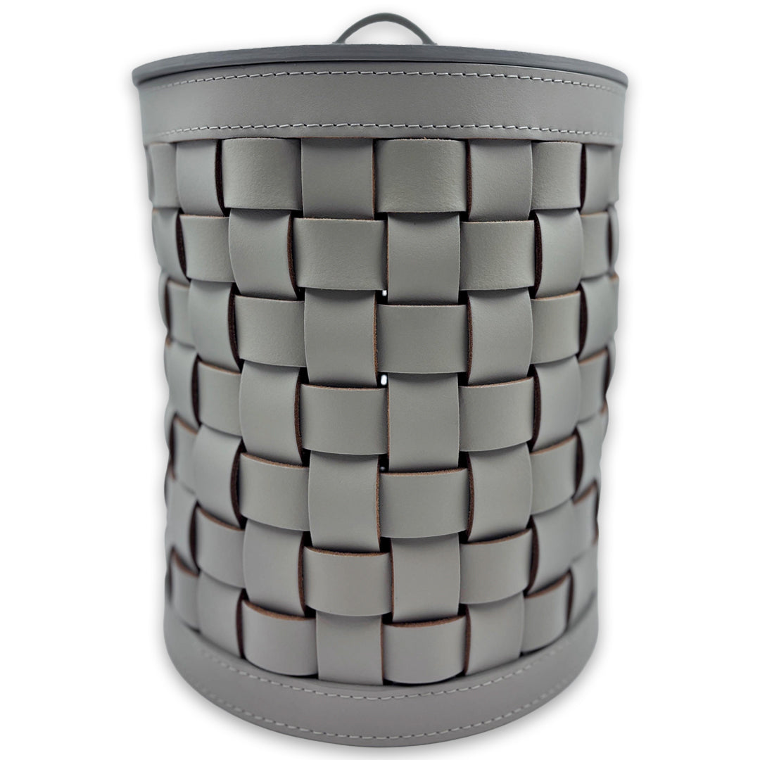 Riviere - Barcellona Storage Basket Round With Lid Riviere Outdoor: Grey - GioBagnara