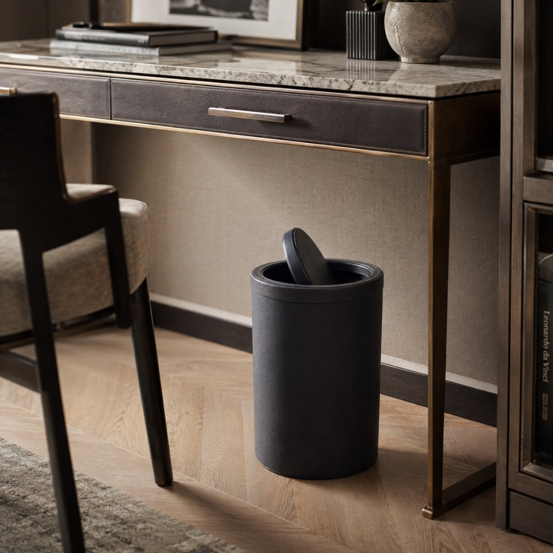 Ha331 G25St00 Swing Wastepaper Bin Round - GioBagnara (view 2)