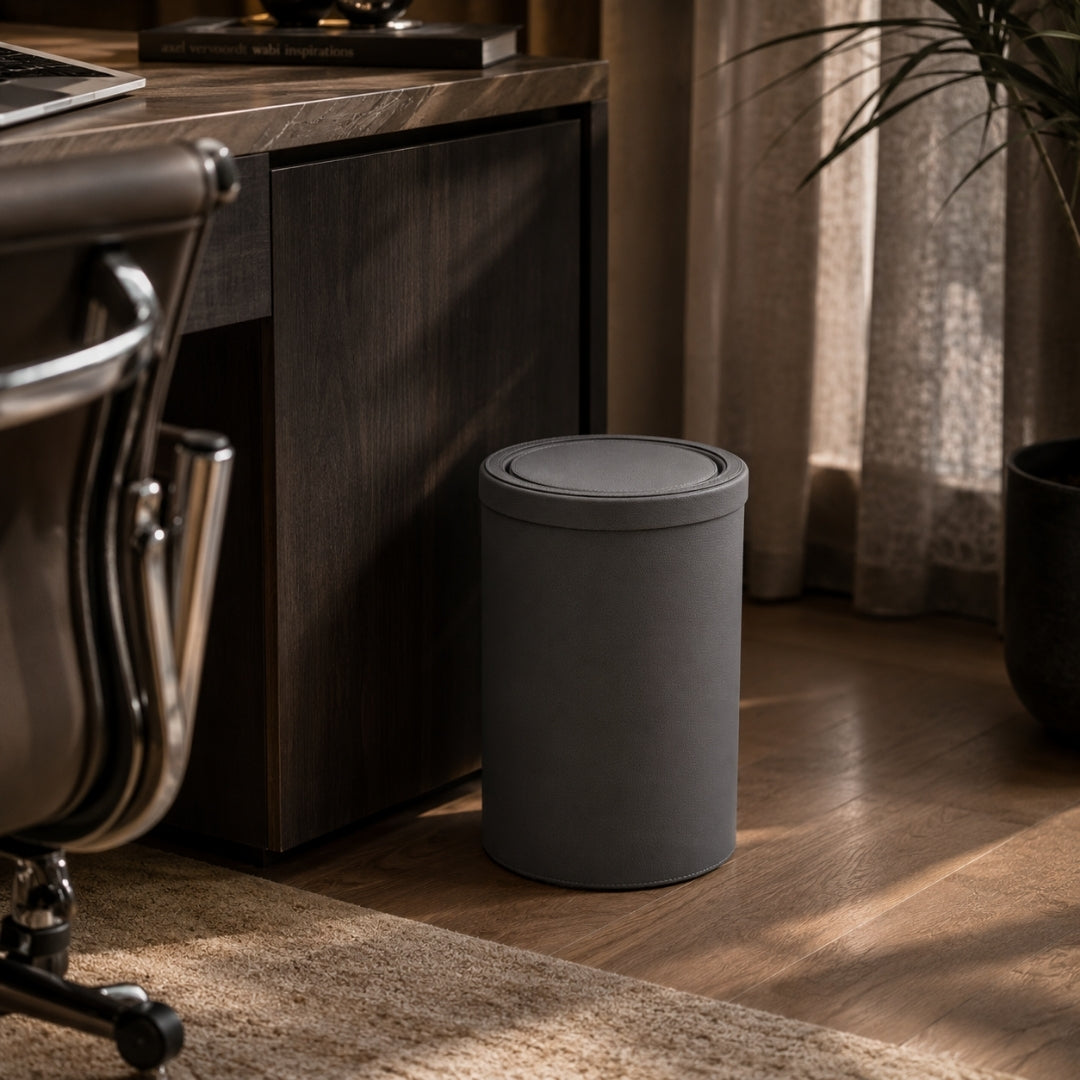 Ha331 G21St00 Swing Wastepaper Bin Round - GioBagnara (view 2)