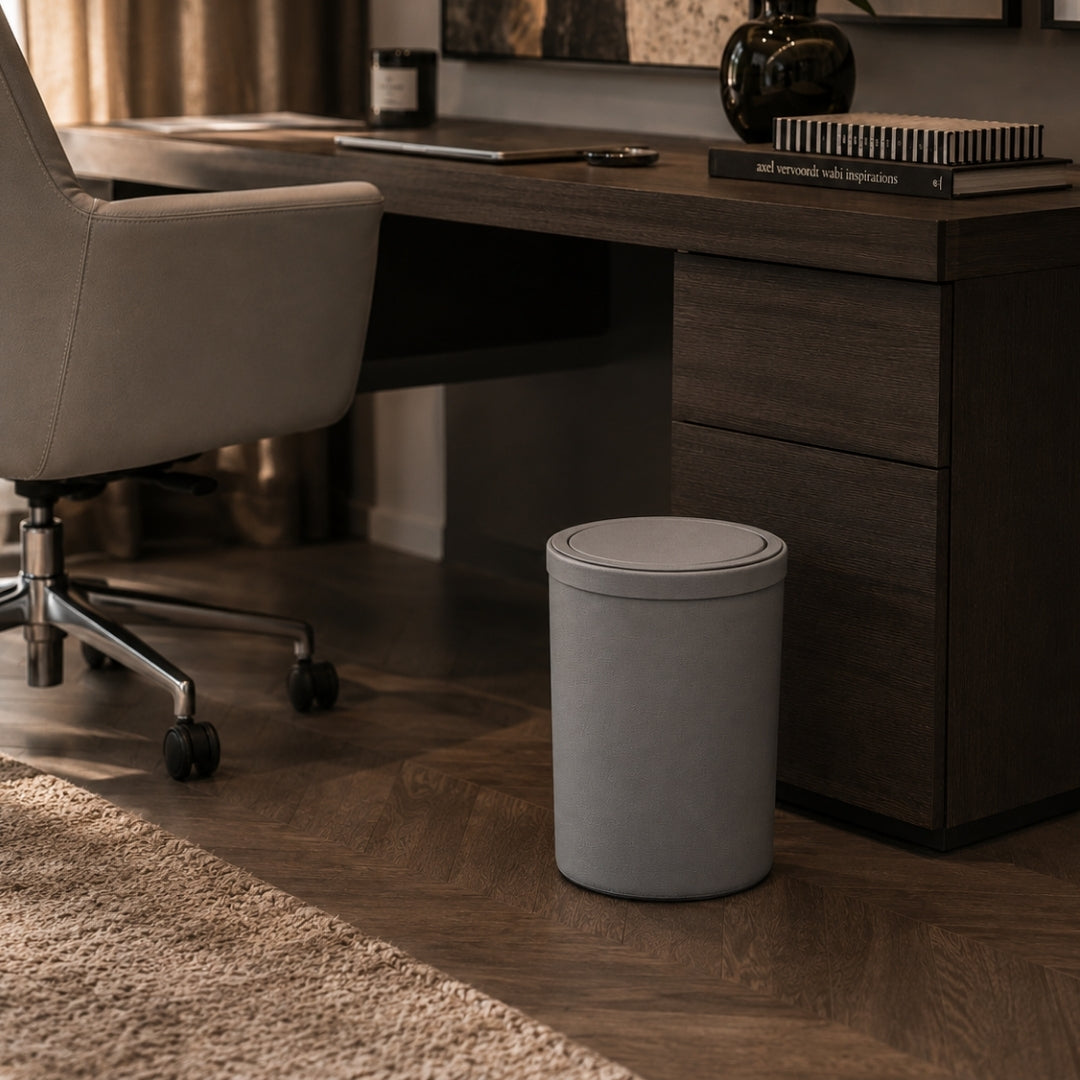 Ha331 G144St00 Swing Wastepaper Bin Round - GioBagnara (view 2)