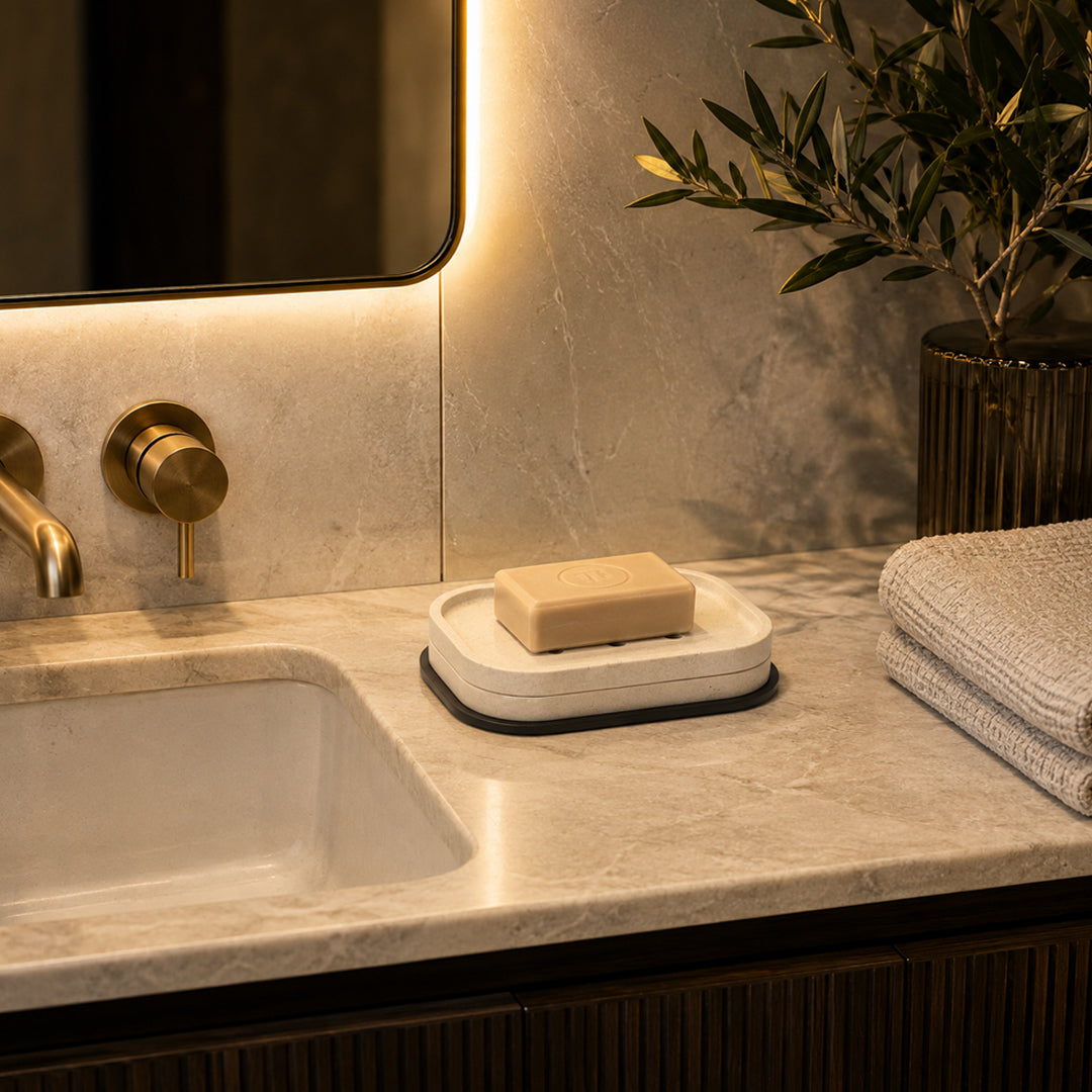 Ha392M Metal_00Marbl E_00 Polo Marble Rectangular Soap Bowl - GioBagnara (view 2)