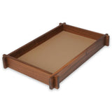 Hv252 00St00 Structura Leather & Wood Long Rectangular Valet Tray Medium - GioBagnara