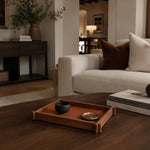 Hv253 00St00 Structura Leather & Wood Long Rectangular Valet Tray Large - GioBagnara (view 2)
