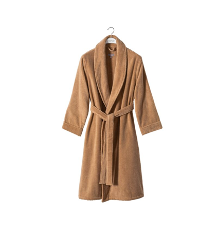 Heritage Natural Cotton Bathrobe L Almond