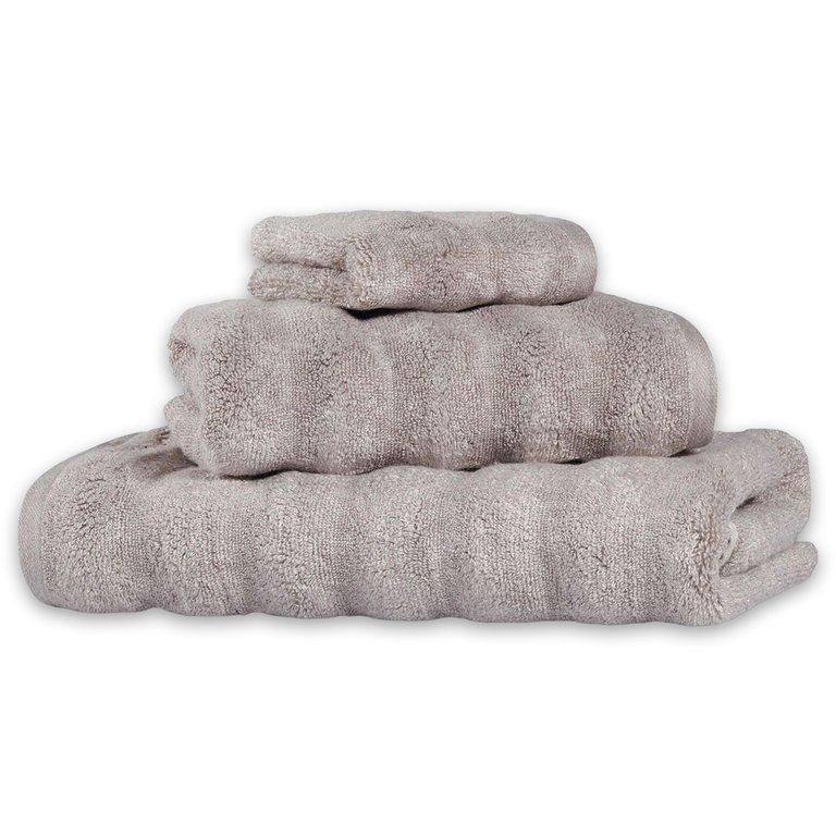 Ash Ribbed Bath Towel Atmosphere