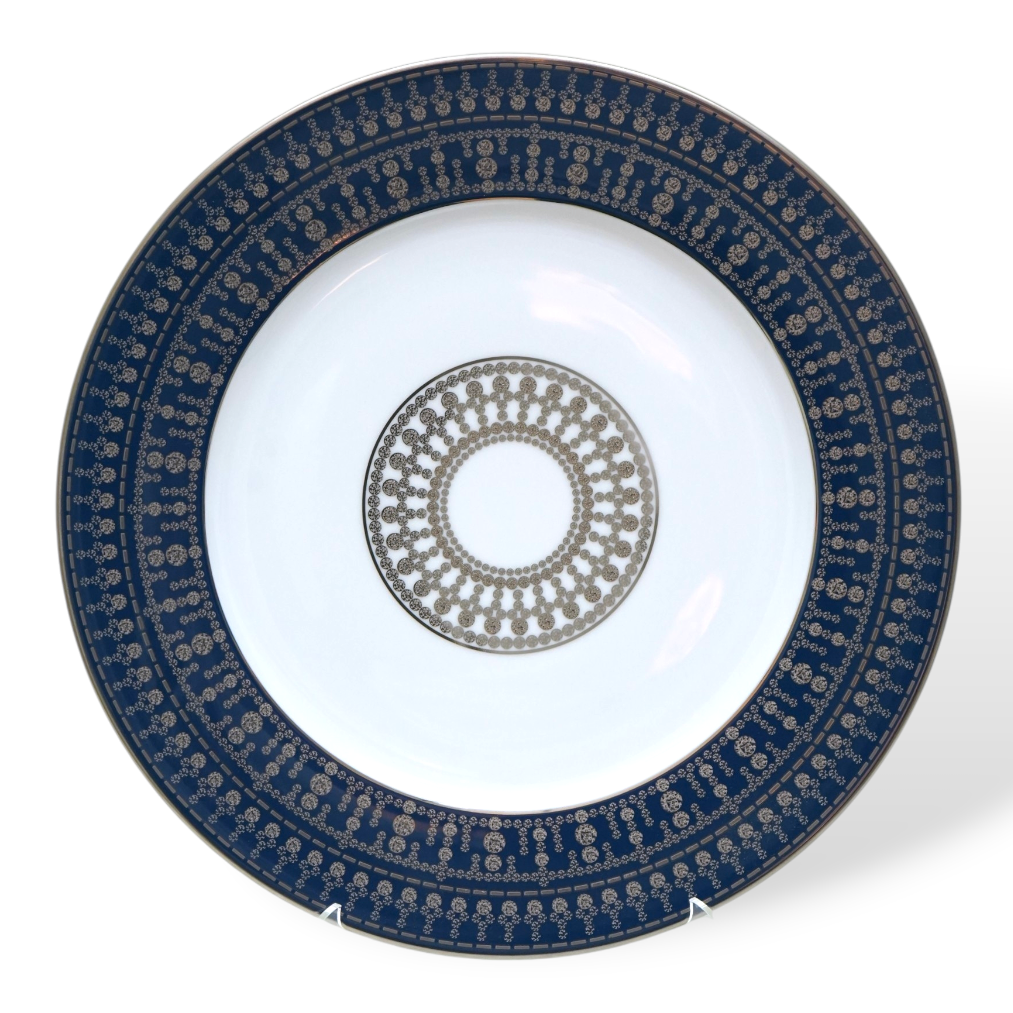 Assiette De Presentation Tiara Bleu Prusse Platina Underplate