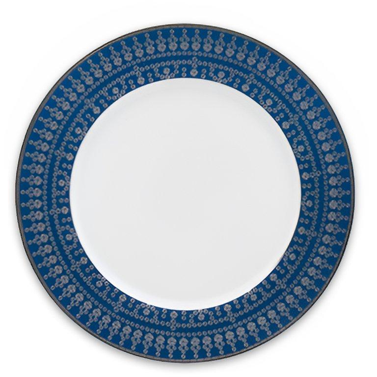 300625120053 Saladier Tiara Bleu Prusse Platine