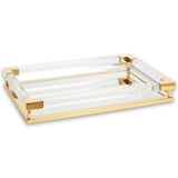 Jacques Large Tray - Acrylic And Brass