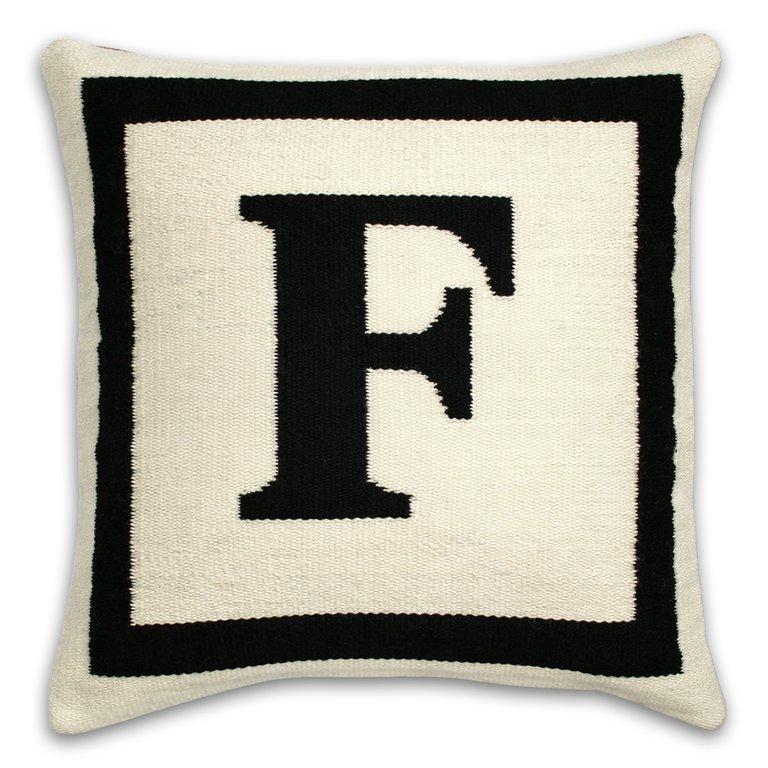 Uk Letter Pillow & Stuffer F (5310/10538) (Black/Natural) Kit -
