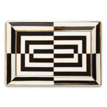 Op Art Rectangle Tray - Black/White