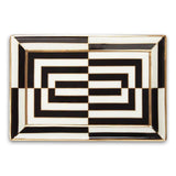 Op Art Rectangle Tray - Black/White