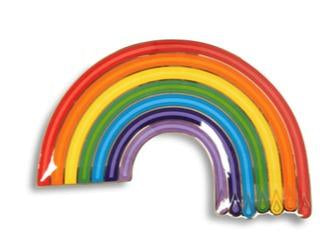 Dripping Rainbow Trinket Tray - Multi