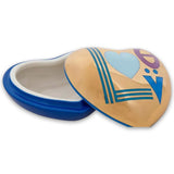 Love Heart Box - Blue/Gold