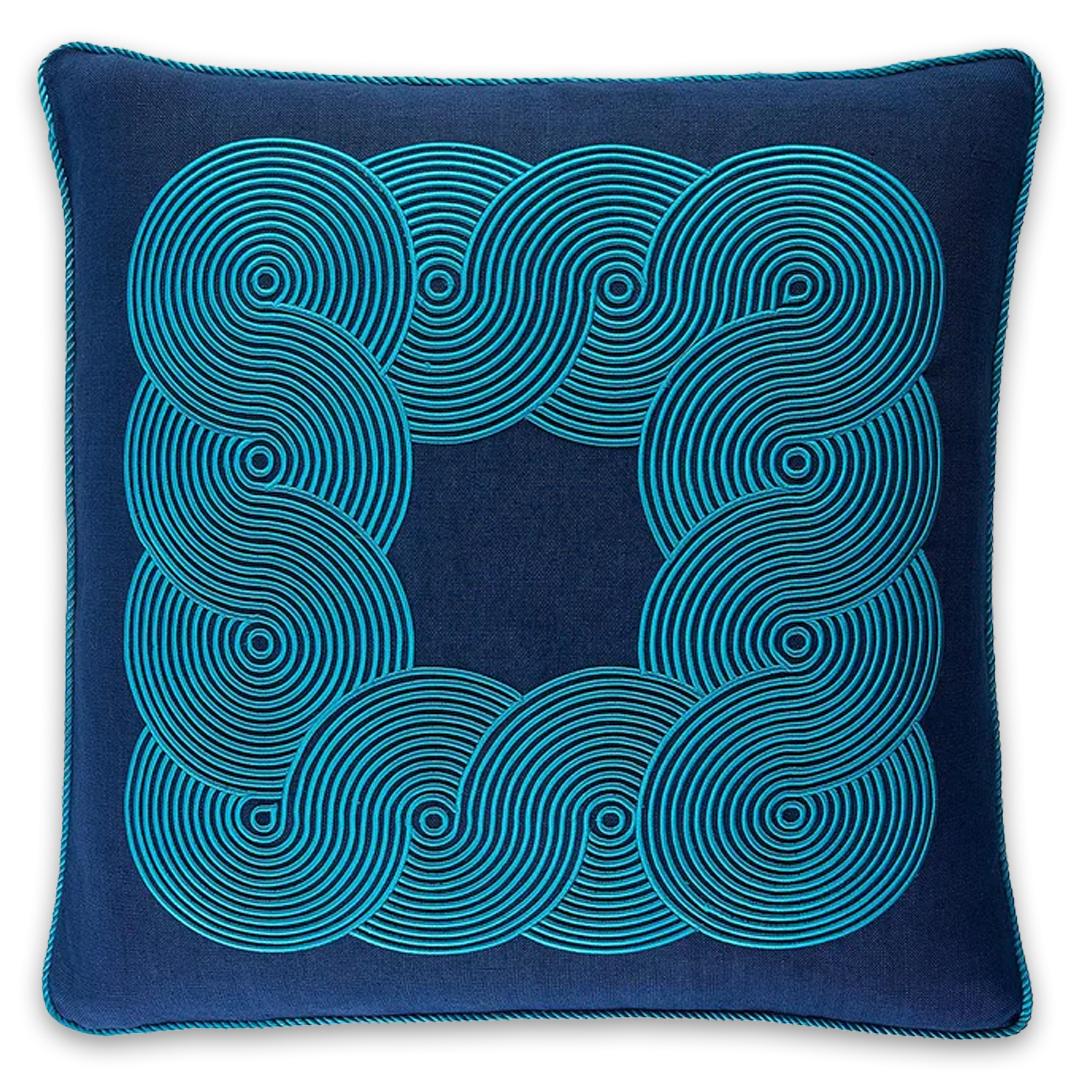 Kit Uk Pompidou Border Pillow - Blue