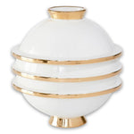 Orbit Round Vase - White/Gold