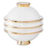 Orbit Round Vase - White/Gold