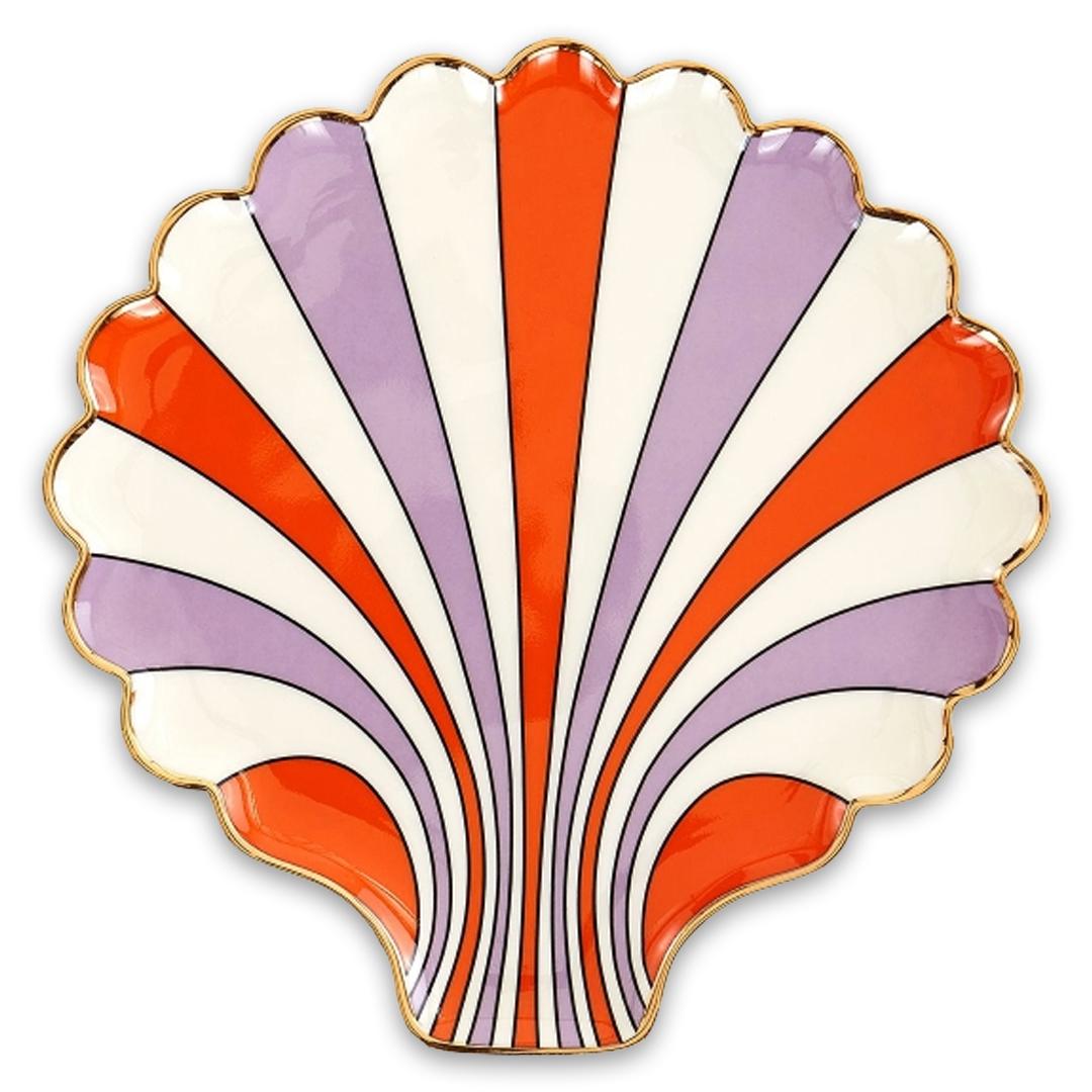 Scallop Tray - Orange/Purple