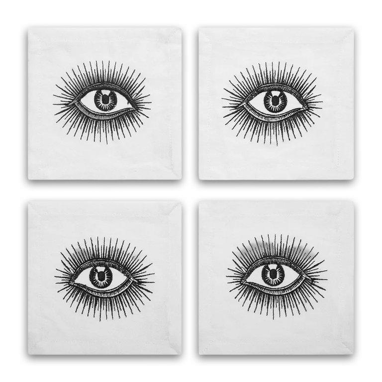 Eyes Cocktail Napkins Set Of 4