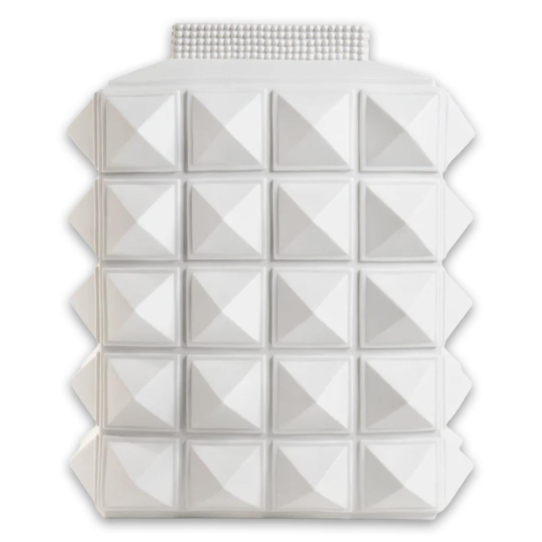 Charade Studded Vase - White-Ntu