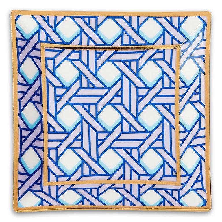 34065-Basketweave Square Tray