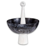 34780 Como Finial Bowl - Black/White -