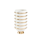 Orbit Urn Vase - White/Gold