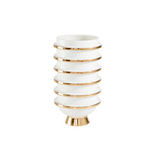 Orbit Urn Vase - White/Gold