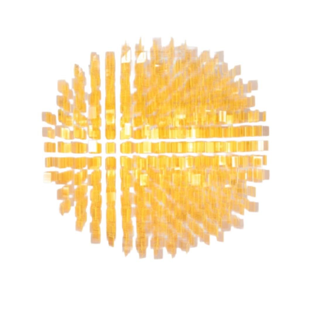 Orange Sphere Ceiling Art