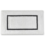 Framed Stripe - Bath Rug White / Black