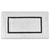 Framed Stripe - Bath Rug White / Black