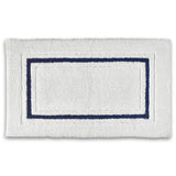 Framed Stripe Bath Rug White / Navy