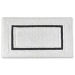 Framed Stripe Bath Rug White / Charcoal