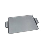 TRAY. RUBBER GRIP. PEWTER