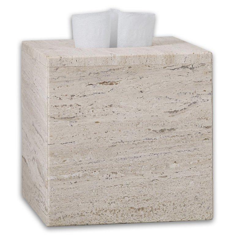 Aztec / Travertine Marble Tissue Holder - Tissue Holder