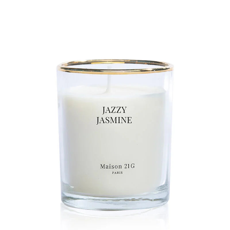 Bespoke Scented Black Demi Lune Candles - Halfmoon Candle Jazzy Jasmine