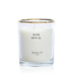 Bespoke Scented Black Demi Lune Candles - Halfmoon Candle Rose Ritual