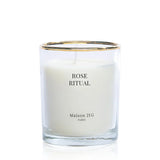 Bespoke Scented Black Demi Lune Candles - Halfmoon Candle Rose Ritual