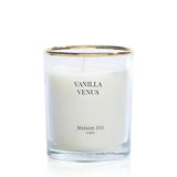 Bespoke Scented Black Demi Lune Candles - Halfmoon Candle Vanilla Venus