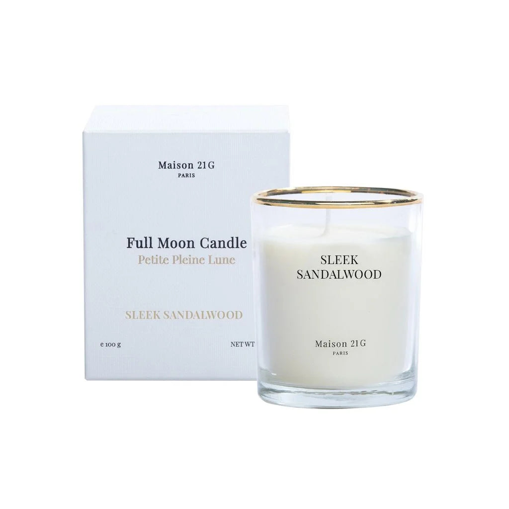 Bespoke Scented Black Demi Lune Candles - Halfmoon Candle Sleek Sandalwood